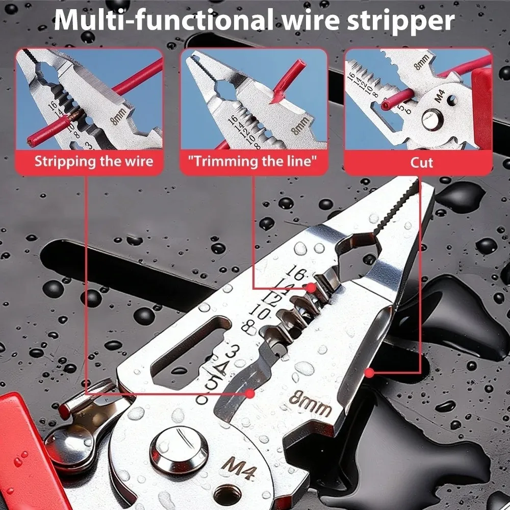 

18-in-1 Function Wire Stripper Alloy Steel Labor-Saving Operation Wire Stripping Tool Fast Sharp Cutter Cable Cutters