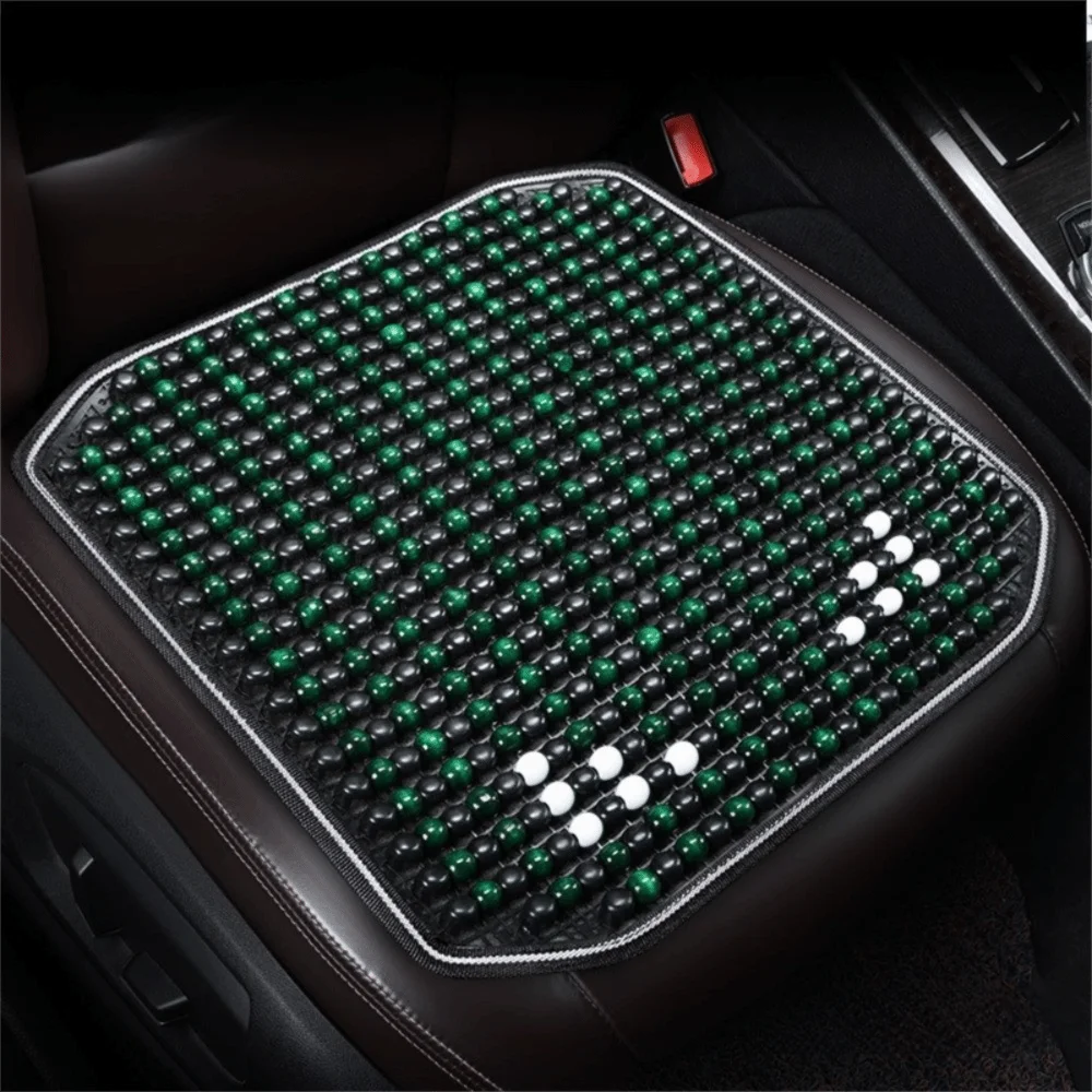 42x42cm Wooden Beads Pad Non-slip Breathable Designs Wooden Bead Cushion Summer Handwoven Pad Car Seat Cushion