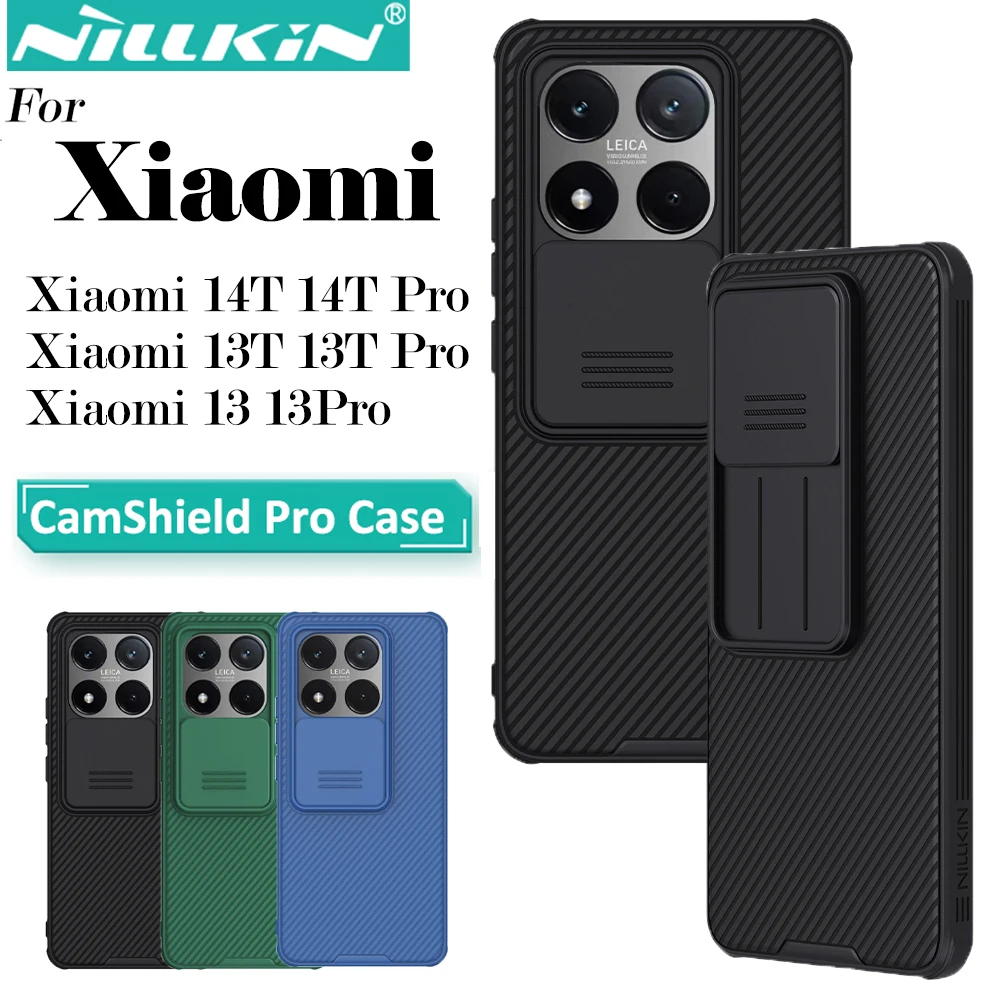 Nillkin for Xiaomi 14T Pro 14 T 13T Pro 13T 13 Pro CamShield Pro Phone Case with Slide Camera Cover Protector Hard PC+TPU Cover