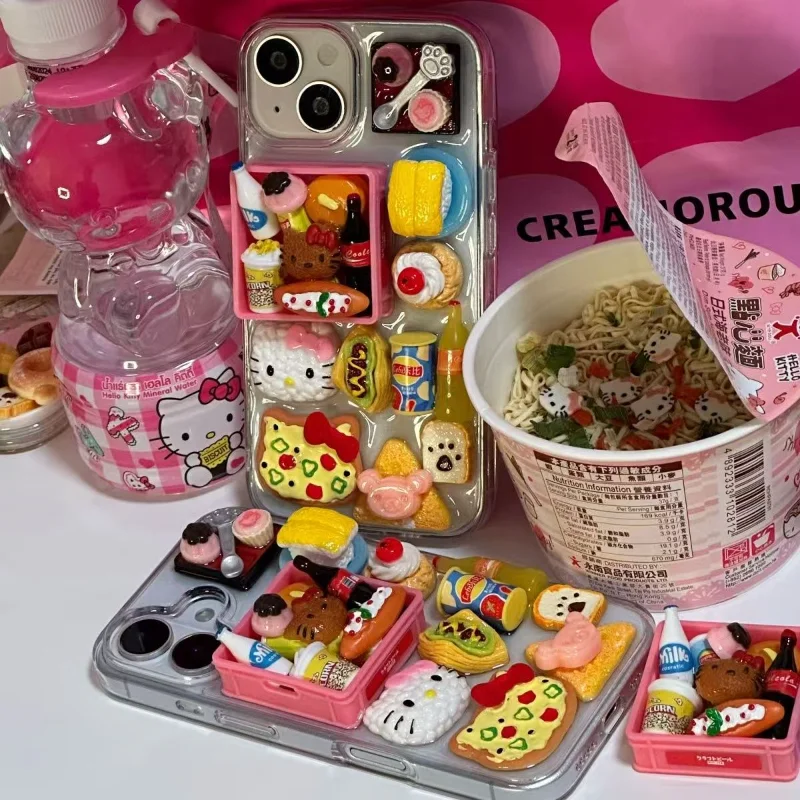 Hello Kitty Niedliche dreidimensionale kleine Handyhülle im Modelldesign, geeignet für iPhone 16, 15, 14, 13, 12, 11, Pro Max Nischen-Telefonabdeckung