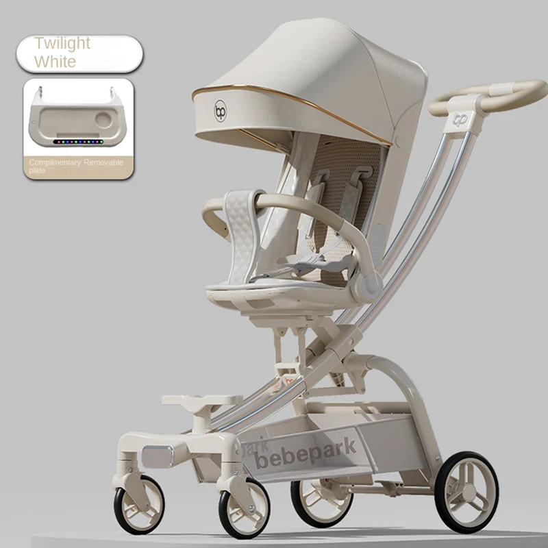

Double-bar Stroller Newborn Stroller can sit or lie down Lightweight Folding Boardable Travel Two-way Stroller