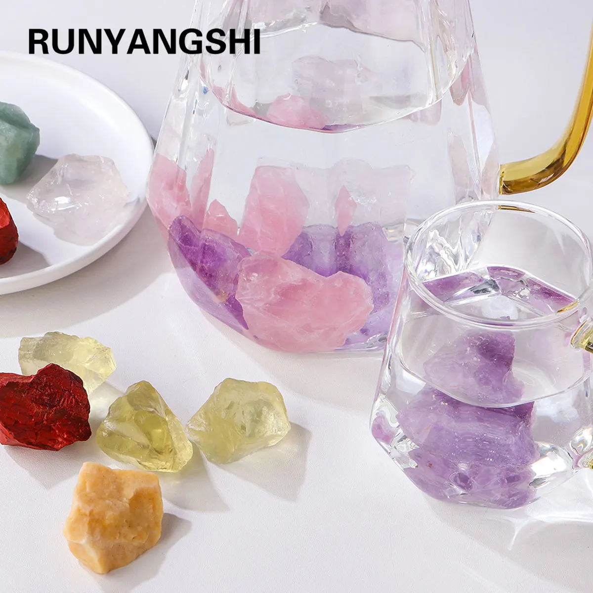 1PC Natural Crystal Raw Stone Healing Crystal for Protection Wicca Spiritual Reiki Water Purifier Gravel Stone Energy Cleaner