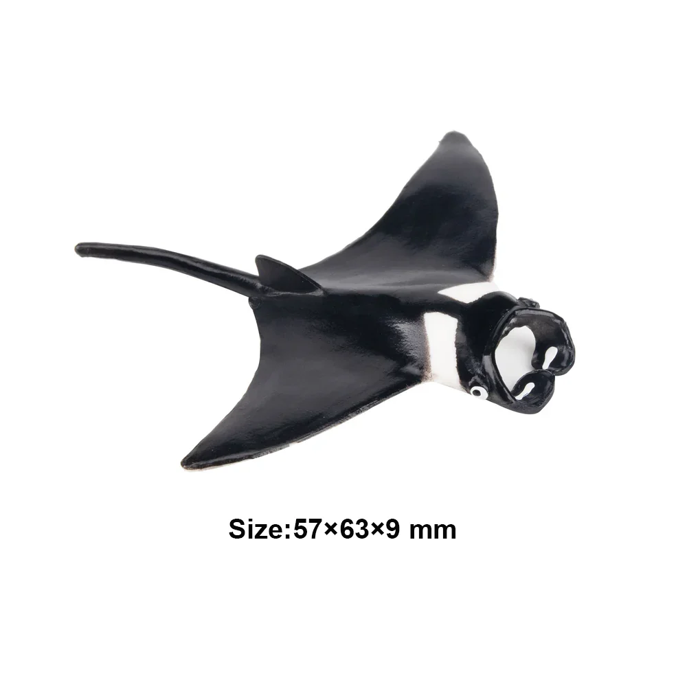 Toymany Simulation Manta Ray Ocean Animal Model Toy Mini Figures Dolls Action Figurines Toys Children Gift Cake Decoration