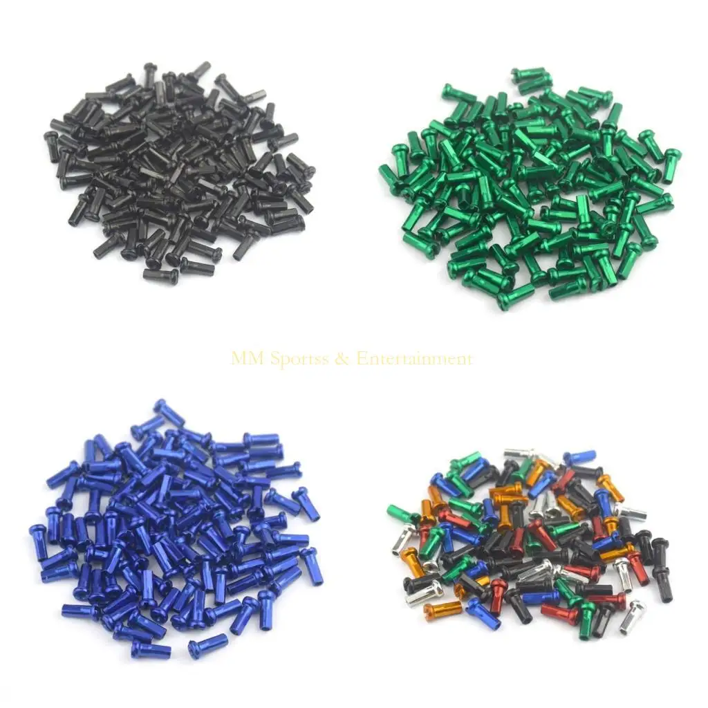 

31BE 60Pcs Mountain Bike Colorful Spoke Caps, Wheel Spoke Nipple Decoration MTB Road Bike 14G Spoke Nipples
