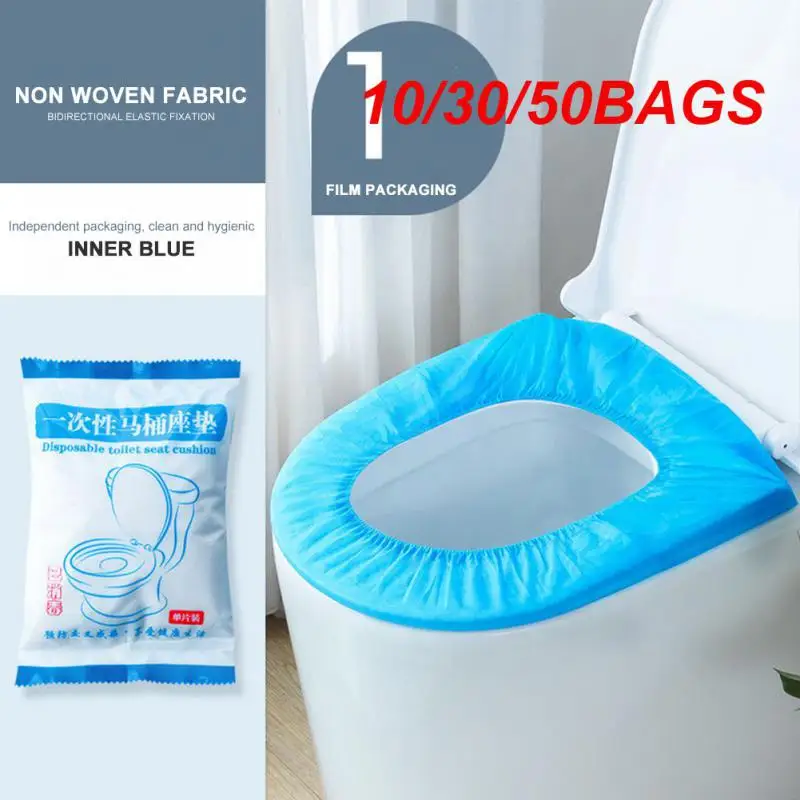 10/30/50BAGS Toilet Seat Cover Antifouling Coldproof Paste Disposable Bathroom Accessories Closestool Mat Waterproof