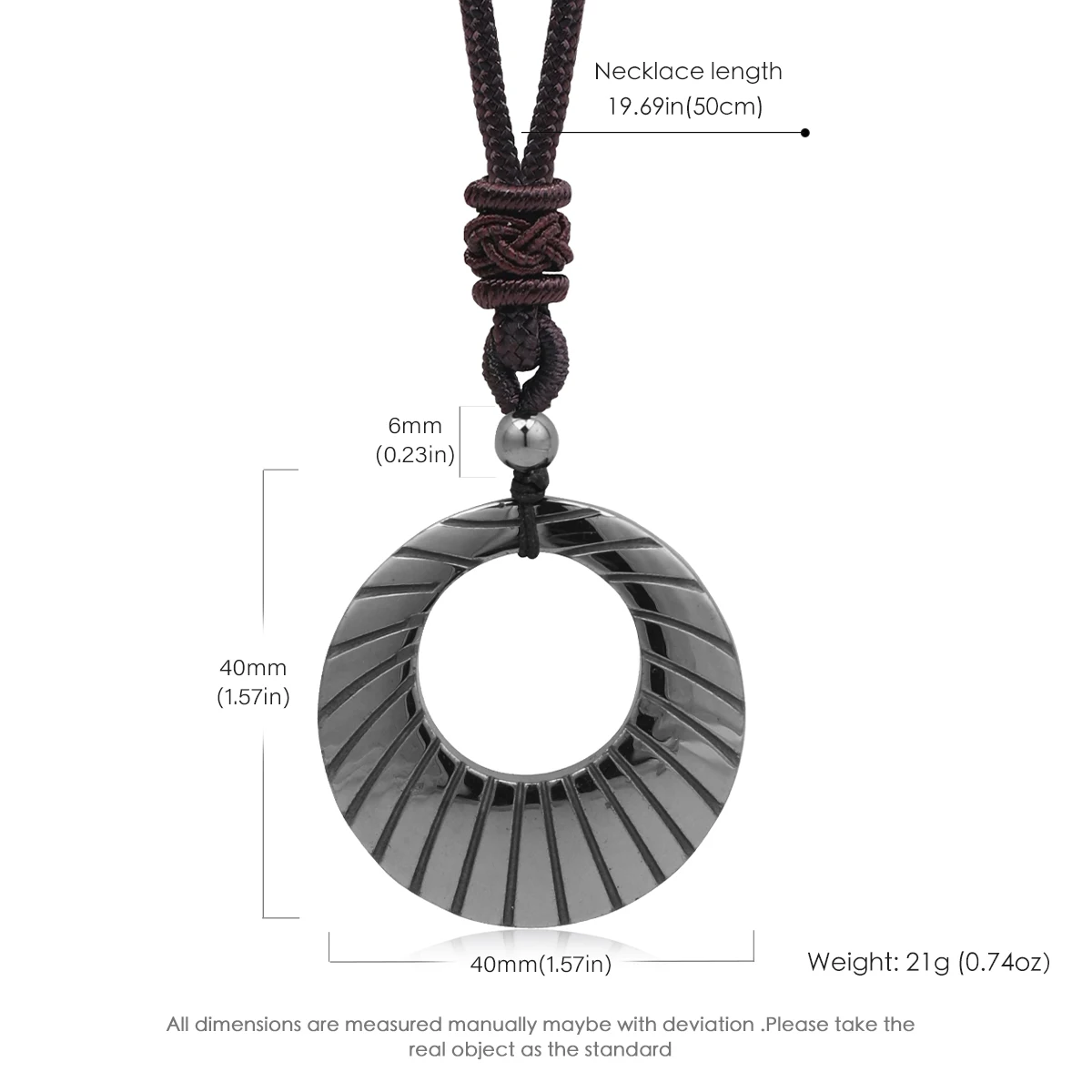 Small and Medium Bead Series Necklace Black Gallstone Necklace Handmade Black Gallstone Rope Package Necklace Adjustable