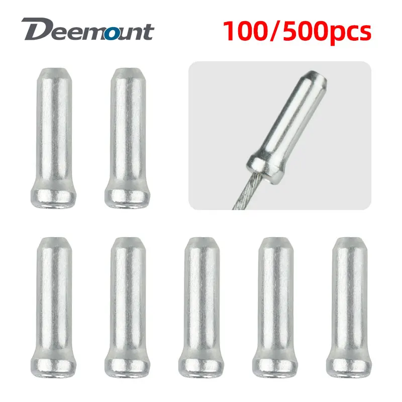 

Deemount 100/500PCS Alloy Caps for Bicycle Shifter Brake Cable End Harness Cycle Derailleur Stopping Steel Line