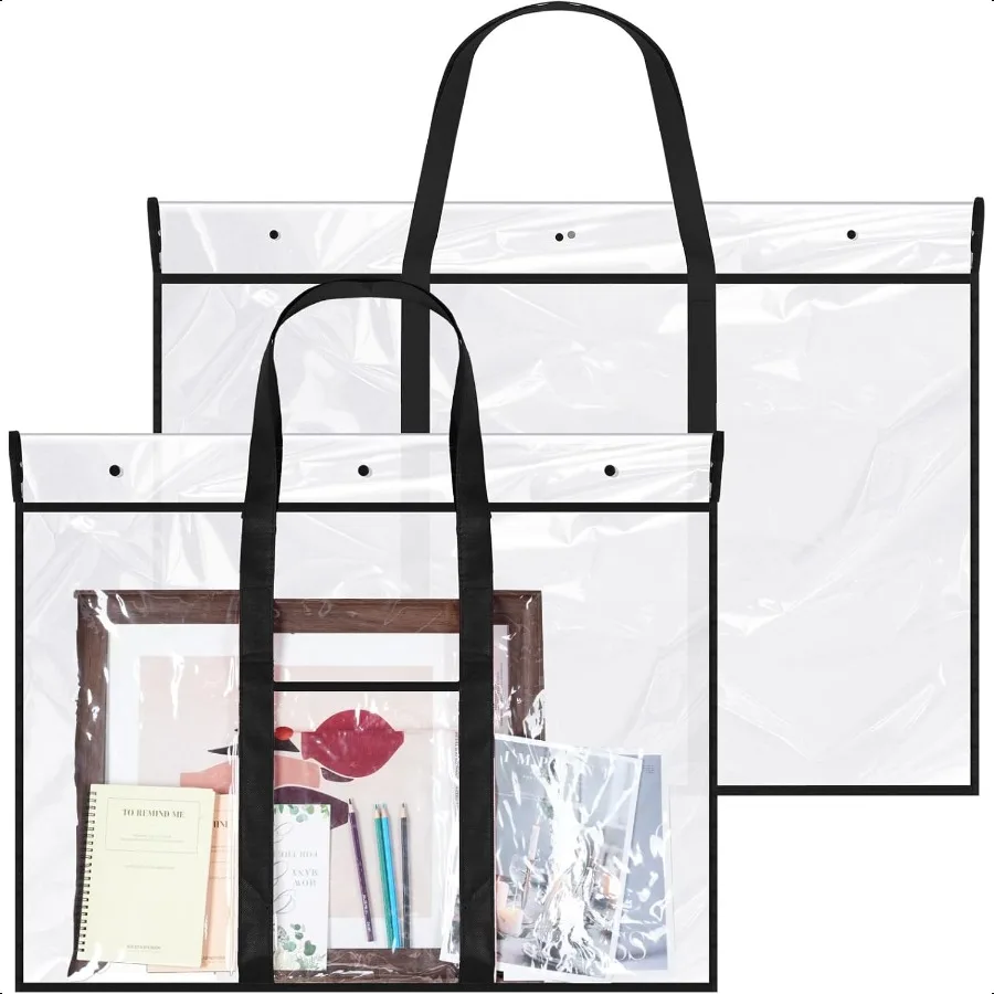 

Windyun 2 Pcs Large Poster Storage Bag 48 x 36 Inches 31.5 x 25.5 Inches Bulletin Board Holder Classroom Organization and Stora