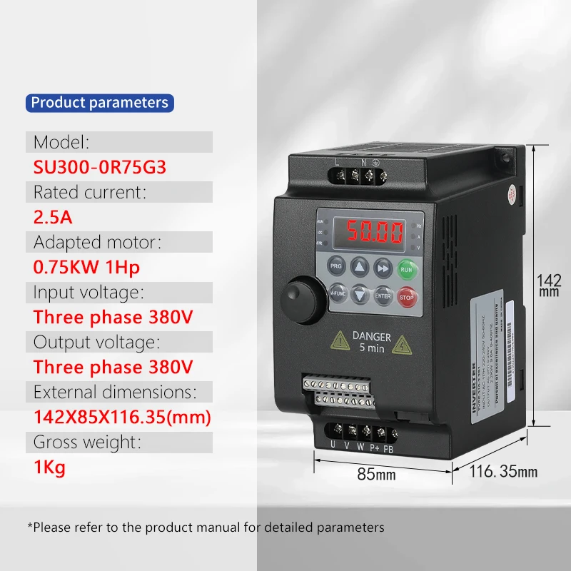 Low-frequency High-torque Control VFD Drive for Motor 3 Phase Variable Frequency Drive 5.5KW 380V 50hz 3 Phase
