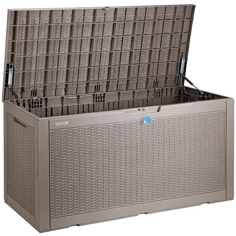 

Deck Box 100 Gallon Outdoor Storage Box 48.0 x 21.5 x 24.5 Waterproof PP Deckbox with Aluminum Alloy Padlock for Patio Furnitu