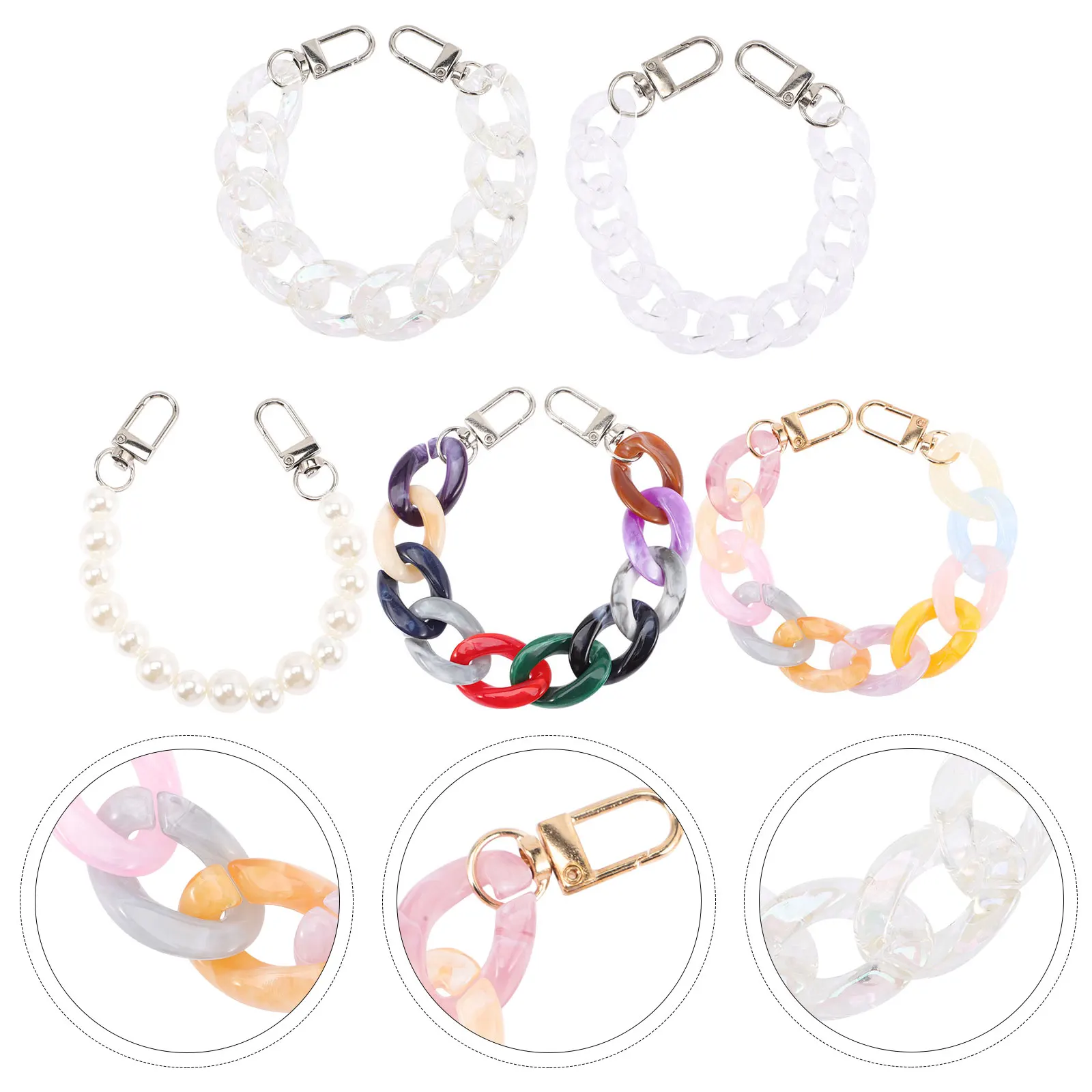 

6 Pcs Shoe Chains Pearls S Chain Summer Accessories Alloy Women Charm Decorative Shoes Stylish Practical Gift Shoe Rack