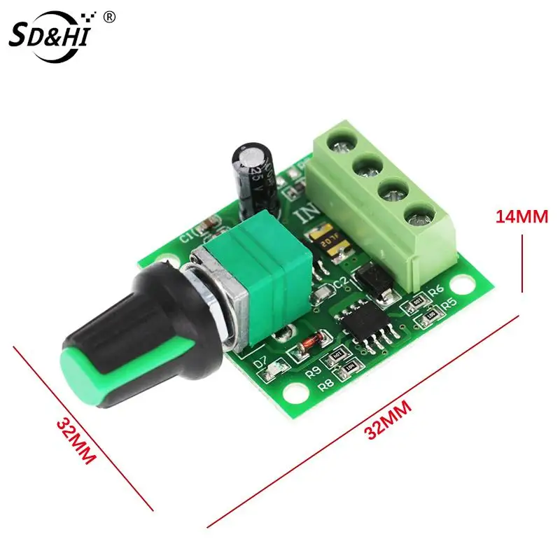 調整可能なスピードレギュレーターモジュール,ミニ1803bk DCモータースピードレギュレーターコントローラー,1.8v-15v,LEDライト用stivスイッチ,明るさ制御用