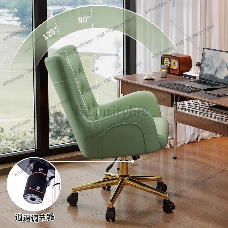 Factory Direct Sales Nordic Luxury Computer Chairs Modern Designer Swivel Chair Study Backrest Office Chair Bedroom Leisure Offi