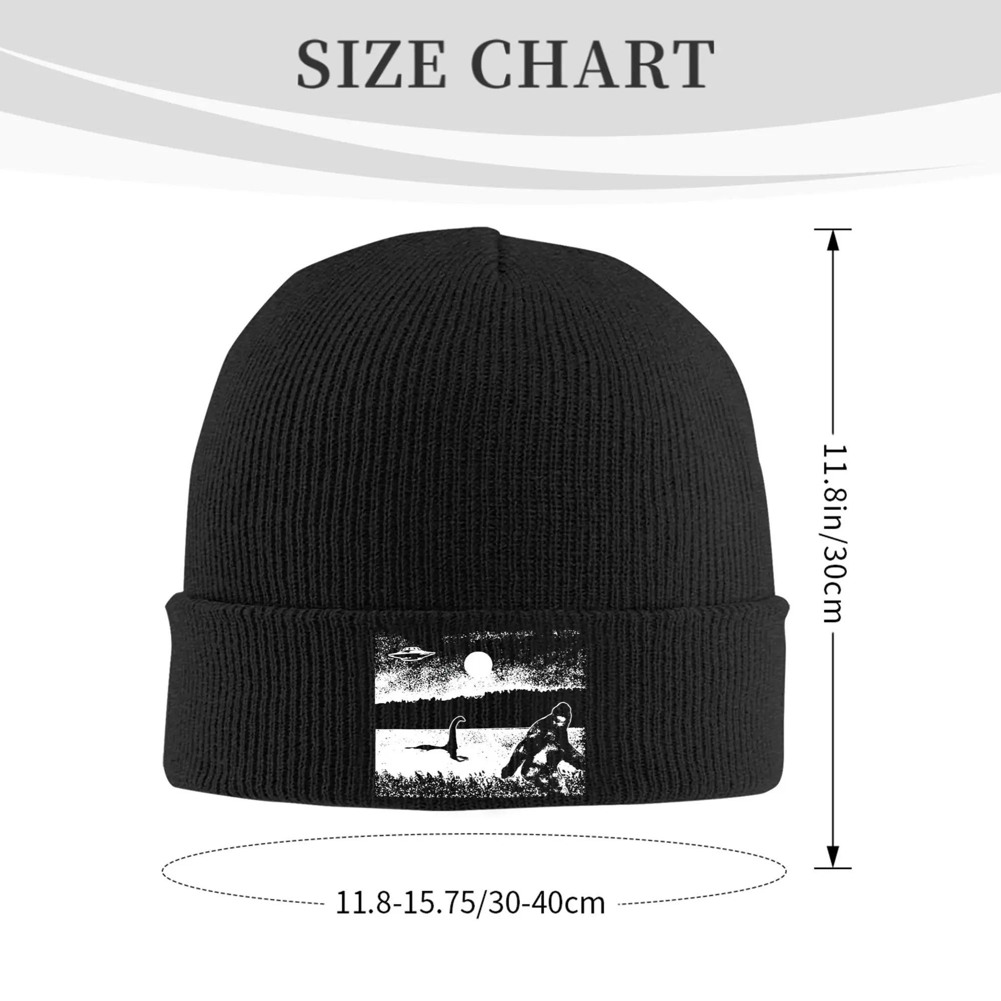 Funny Cryptids  Knitted Hat Women's Men's Beanies Autumn Winter Hats Acrylic  Hip Hop Cap ,