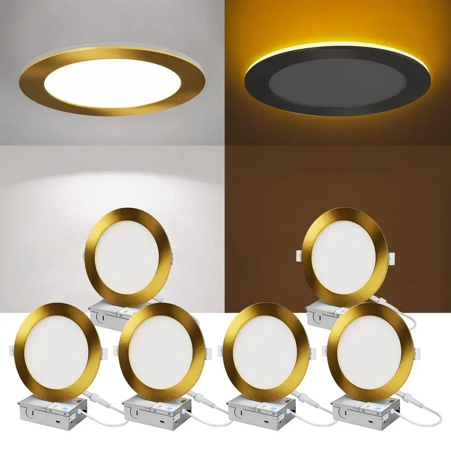 

Встраиваемый потолочный светильник LED 6 дюймов, 12 Вт, 1100 лм, с функцией ночника, на выбор 2700K, 3000K, 4000K, 5000K, 6000K, ультратонкий