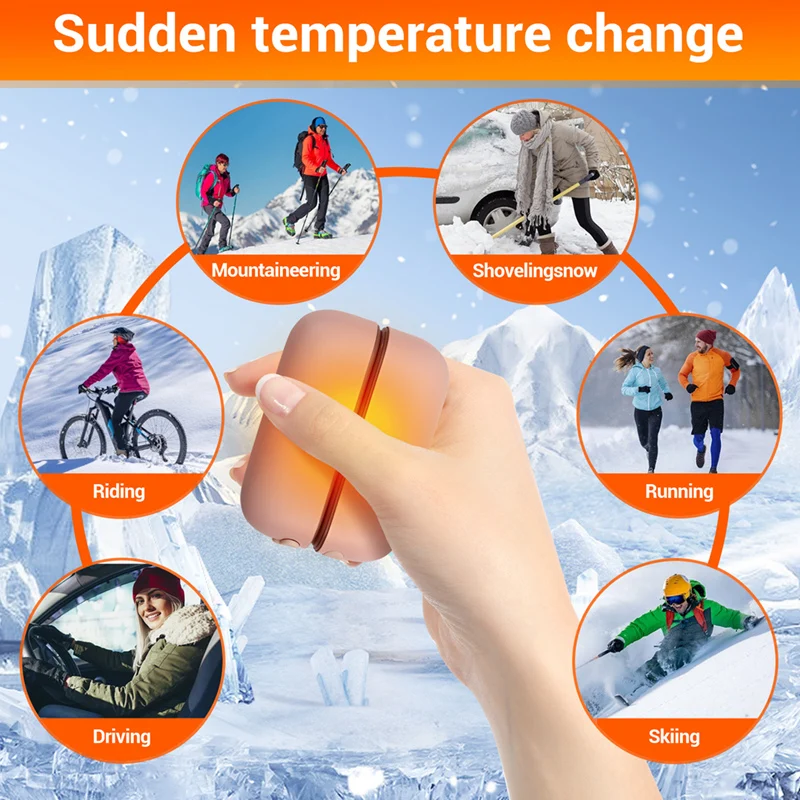 BAAG-calentador de manos magnético 2 en 1 con carga USB, calentador de manos eléctrico, Mini calentador de manos recargable