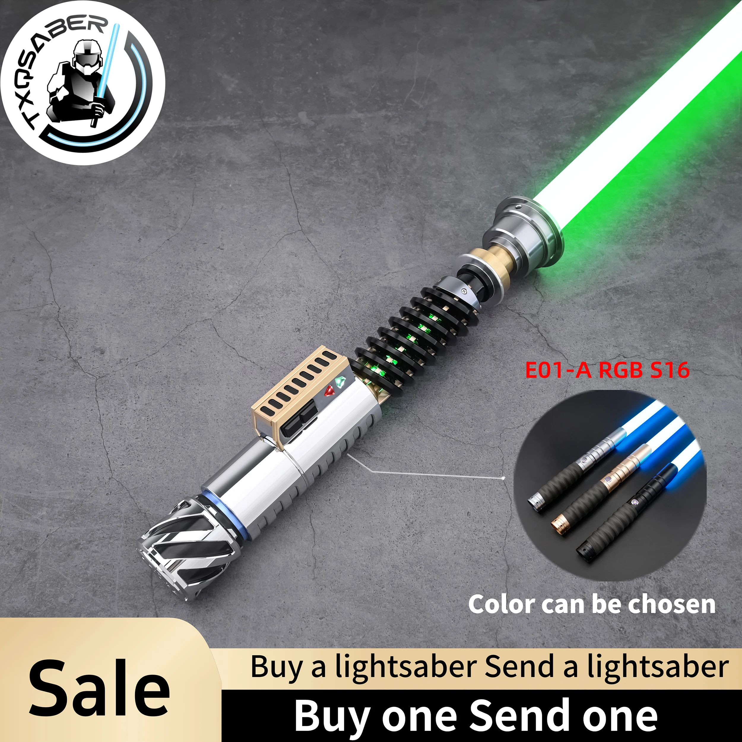 TXQSABER Lightsaber Luke Heir Pixel Light Sword Metal Handle Smooth Swing Blaster FOC Jedi Light Sword Adult Toys for Cosplay view 2