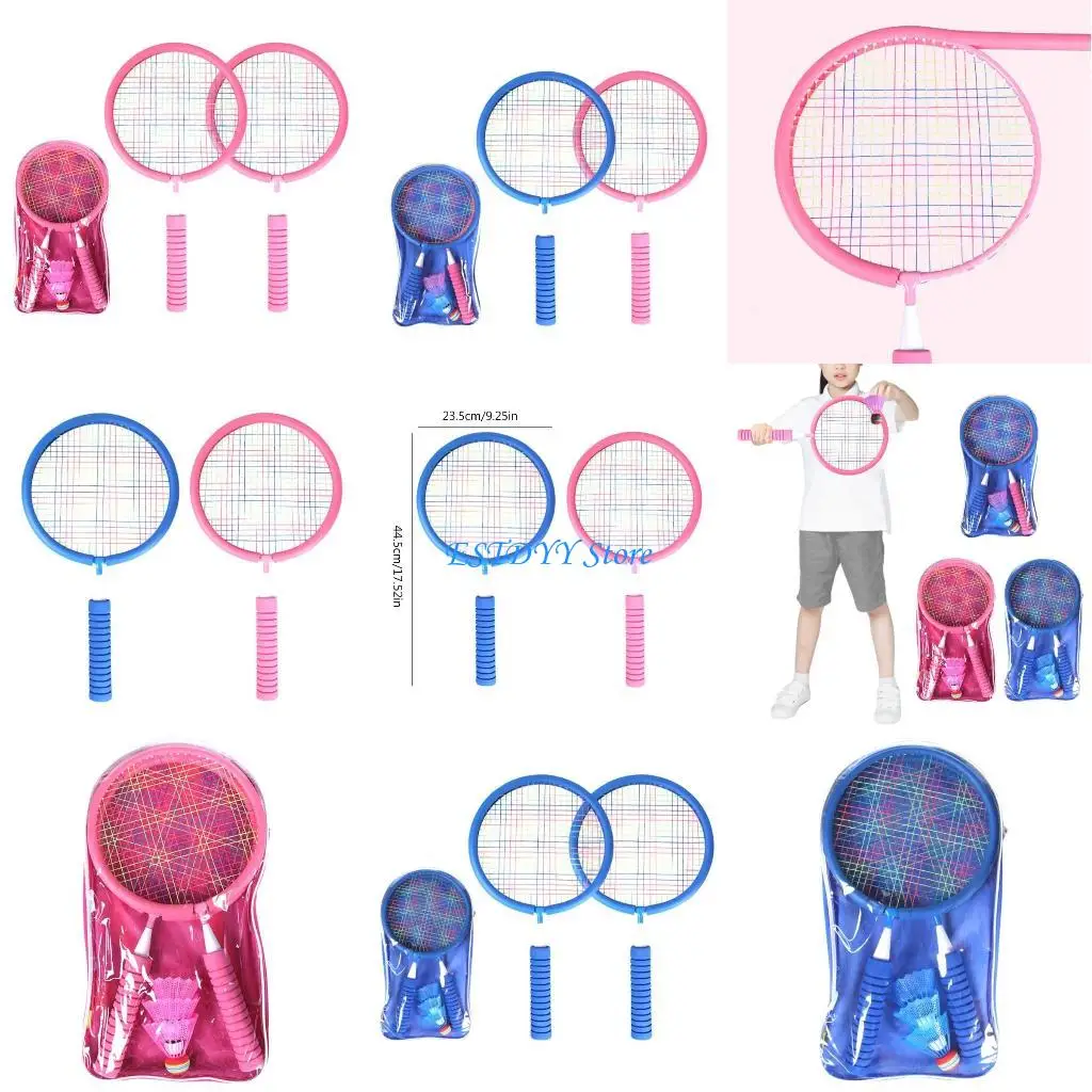 

G6DE Kids Badminton Racket Children Badminton Racquet with 4 Shuttlecocks, Carry Bag