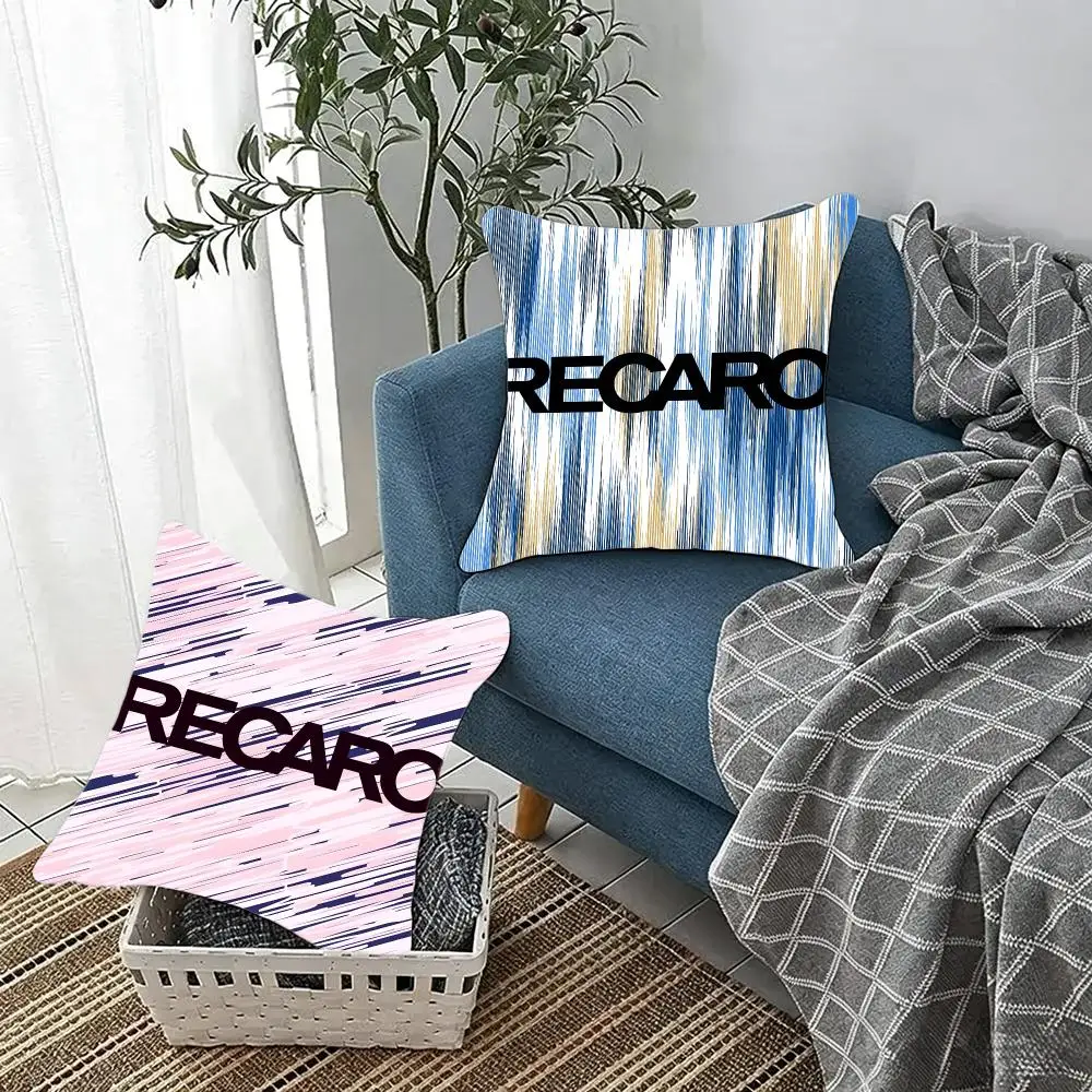 Auto parts brand Recaro Cushion Cover Fluffy velvet Nordic style plush Living room sofa decorative