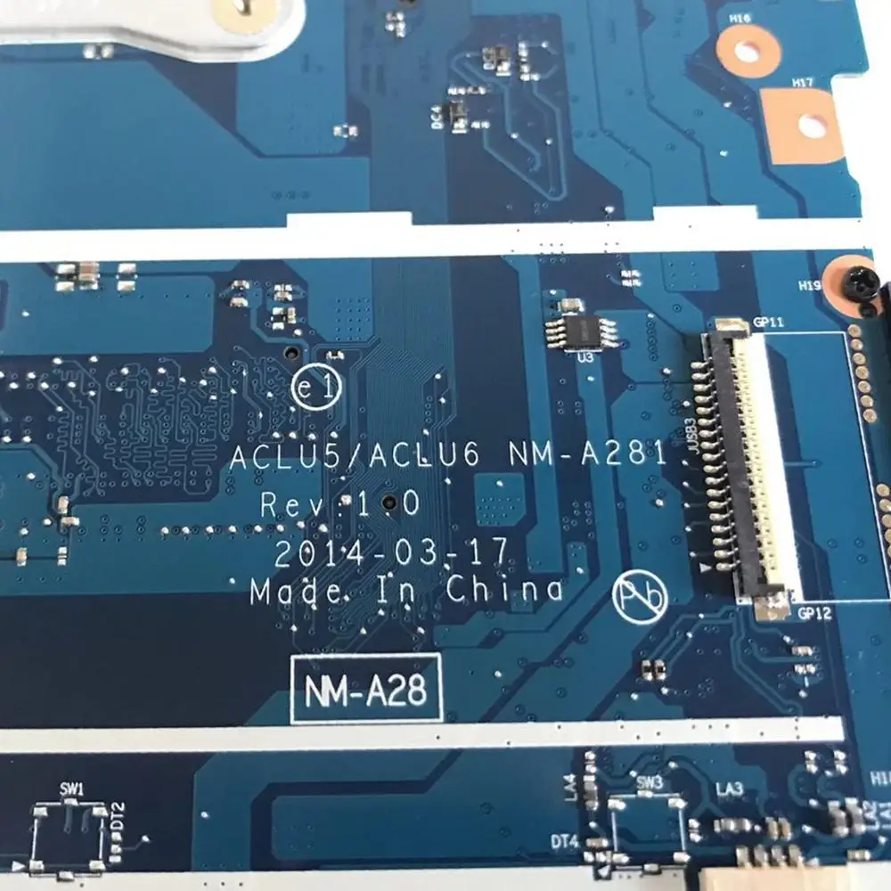 จัดส่งฟรี NM-A281เมนบอร์ดสำหรับ Lenovo G50-45 PC Mainboard AMD EM6010 MB ACLU5 ACLU6 NM-A281 15นิ้ว Full Tesed OK