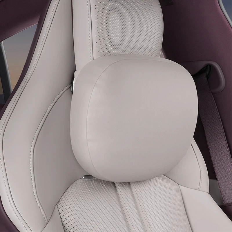 For Xiaomi YU7 2025 2026 Suede Leather Magnetic Neck Pillow Headrest Waist Pillow Automobile Head Waist Support Accessories