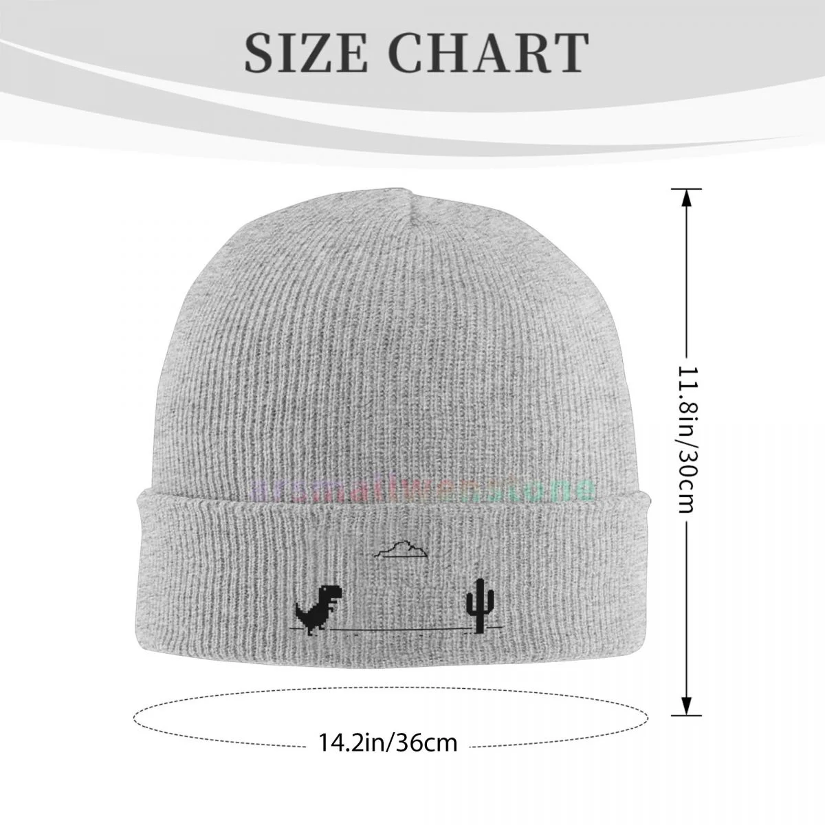 Dinosaur Cactus Funny Casual Beanie Hat Cap Winter Soft Warm Caps Unisex High Quality Knitted Hat for Women and Men