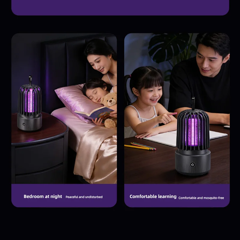Neue elektrische Mückenvernichtungslampe mit UV-Licht und Stromschlagfunktion, 2-in-1-Mückenkiller, USB-wiederaufladbar für Zuhause und Camping – Detail 13