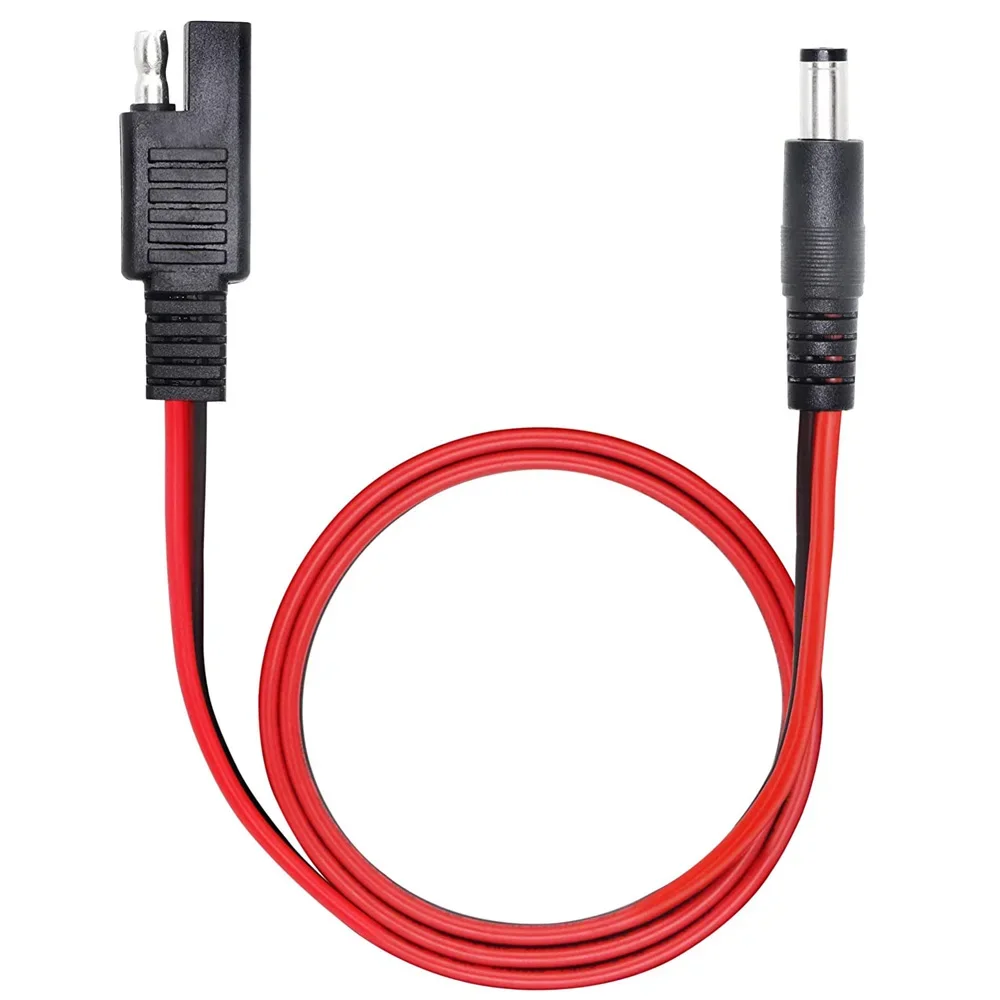 60cm/2Ft 14AWG SAE Plug to DC 5.5x2.1mm Male Converter Adapter Cable for Cars Motorcycles RV Solar Panels Portable Battery etc.
