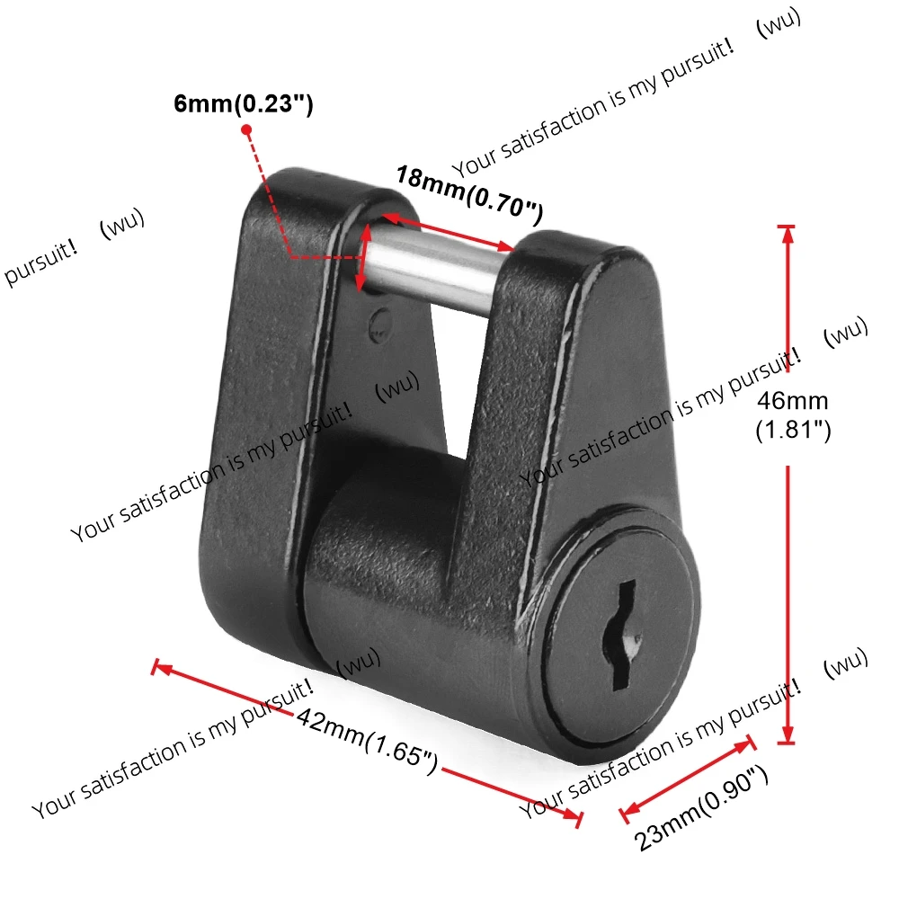 1/4 inch, zinc alloy, small trailer lock seam anti-theft, trailer hook connector tongue lock, hook