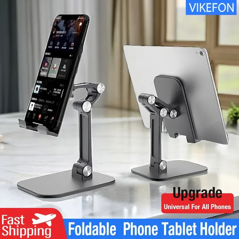 Upgrade Foldable  Mobile Phone Holder Desktop Tablet Holder For IPhone 15 14 13 IPad Samsung Xiaomi Universal Table Phone Stand