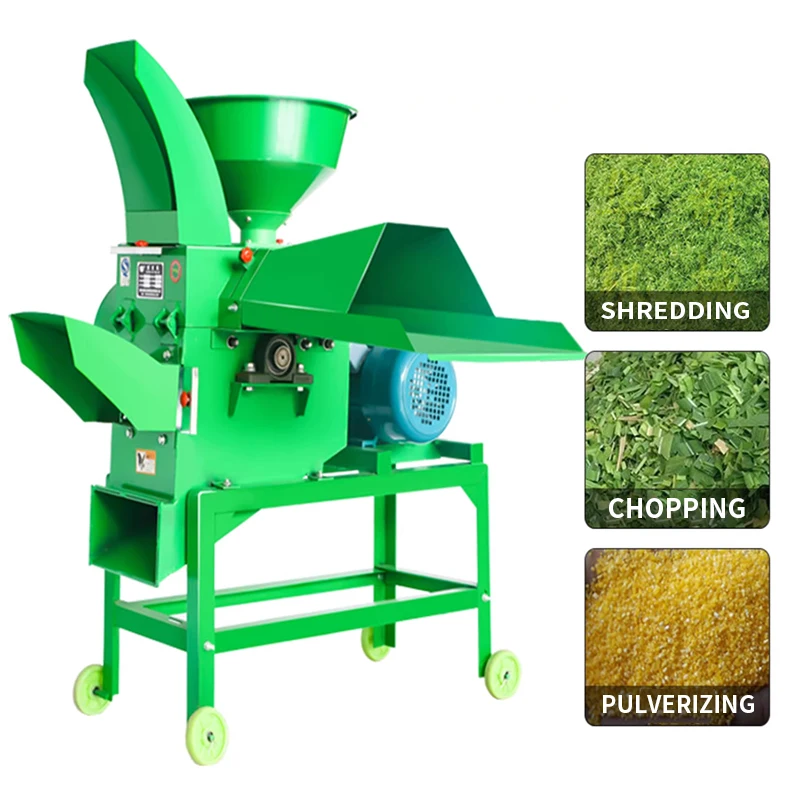 

Small-Scale Corn Stalk and Grass Chopper & Shredder Home-Use Multi-Function Dry/Wet Animal Feed Processor 220V Elect(Customized)