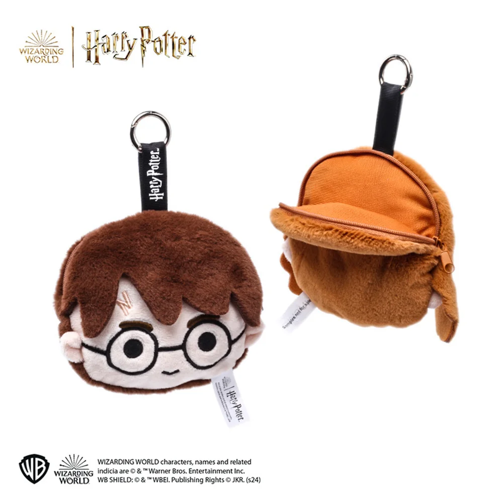 Genuine Harry Potter Plush Wallet Keychain Cartoon Hedwig Ron Backpack Hanging Cion Purse Storage Bags Birthday Christmas Gifts
