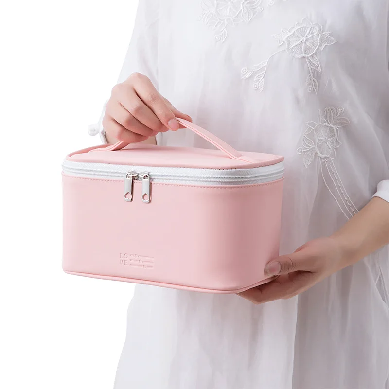 Korean Version Portable Makeup Bag Portable Travel Skincare Products Cute Women's Grooming Cosmetics Storage Bag