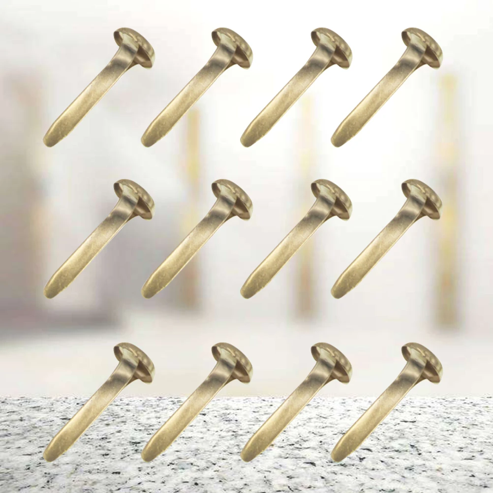 

100pcs Golden Mini Brads Round Metal Craft Scrapbooking Nails Durable Fade Resistant Safe Kids Easy Install Long Life DIY