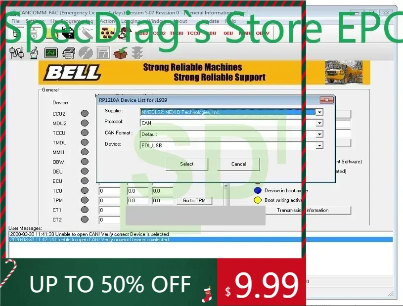

SpecDiag Bell CANCOMM 5.07+keygen