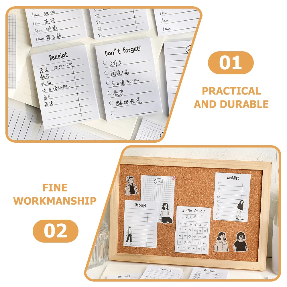 

16pcs Memo Pads Nonstick Small Note Paper Portable Writing Pad For Office School Schedule Planning Thick Practical Message Paper