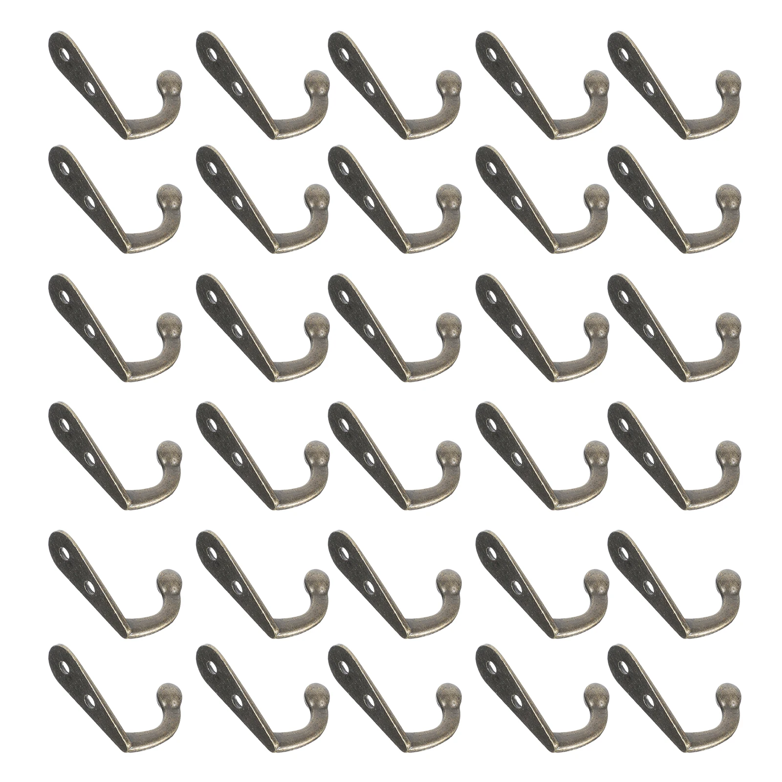 

30 Pcs Vintage Coat Hooks Decorative Furniture Hangers Wall Mounted Rack Anti Rust Aluminum For Home Bathroom Kitchen Use