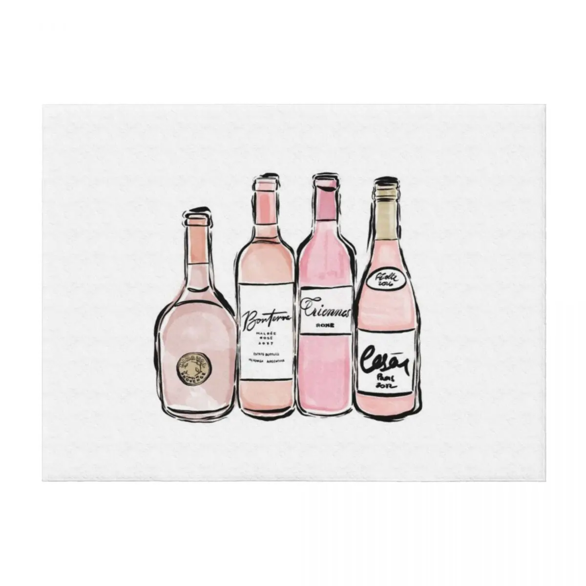 

Rose Wine Print Throw Blanket for winter Plush Luxury Thicken Nap Blankets