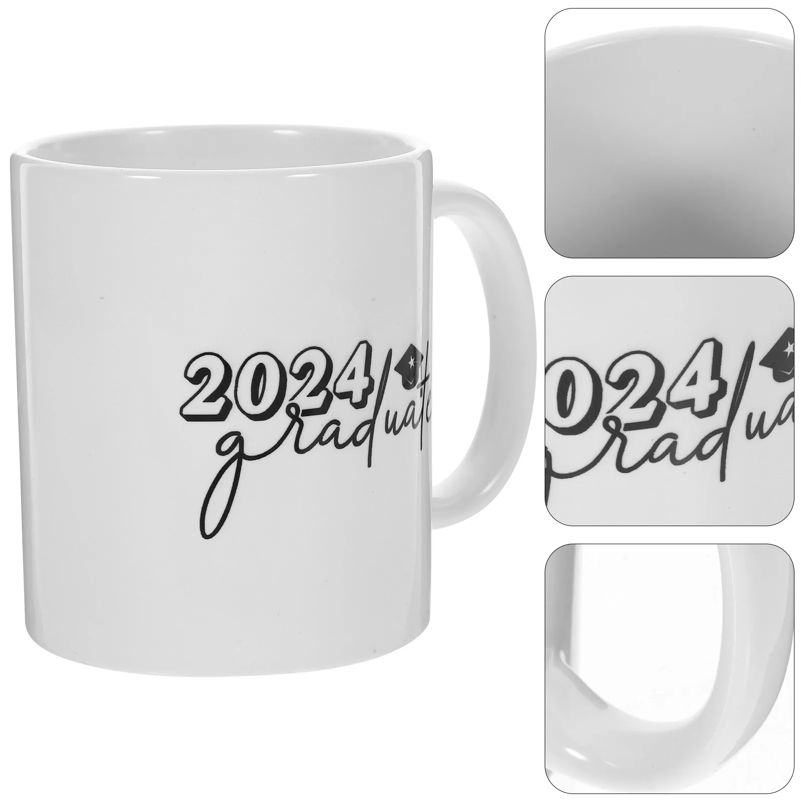 Graduation Ceramic Mug Class of 2024 Coffee Tea Cup Desktop Decor Keepsake Gift for Men