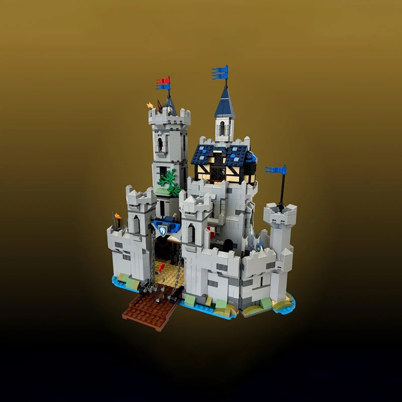 

2447 pieces MOC medieval castle building horse knight castle model assembly building blocks toy children's birthday gift