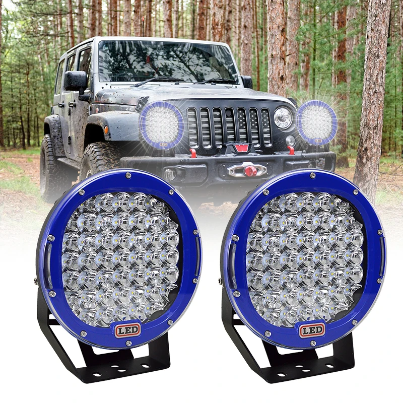 Auxtings 9 ''225/294W Led Werken Licht Rood/Zwart IP67 High Power 4X4 Offroad auto 9in Spot Beam Led Licht 12/24V Voor Auto