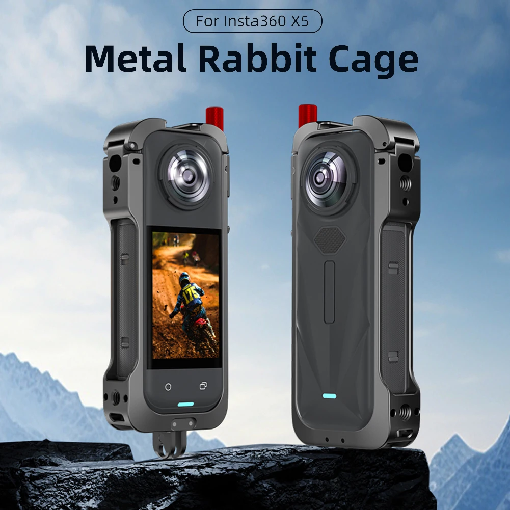 Protective Frame with Lens Guard Quick Release Expansion Bracket Cold Shoe Mount Housing Case for Insta360 X5 Camera Accessories