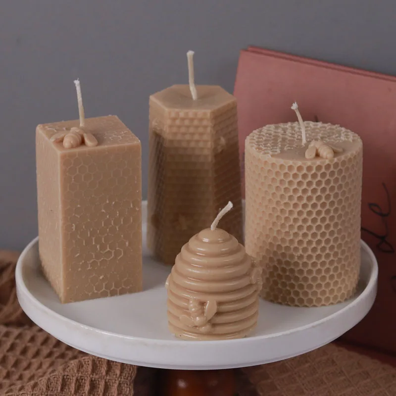 DIY kreatywność plaster miodu silikonowe formy na świece 3D ula świeca zapachowa formy do mydła gipsowa żywica forma do pieczenia Home Art Decor — zdjęcie 4