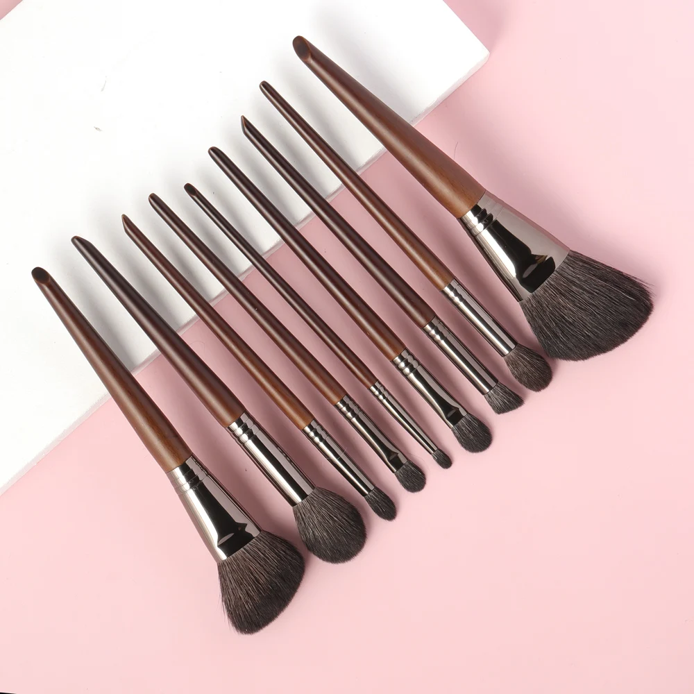 OVW All Goat Hair 7/8/9 PCS Makeup Brush Set Professional Cosmetic conjunto pinceis de maquiagem for Eye Shadow Face Contour