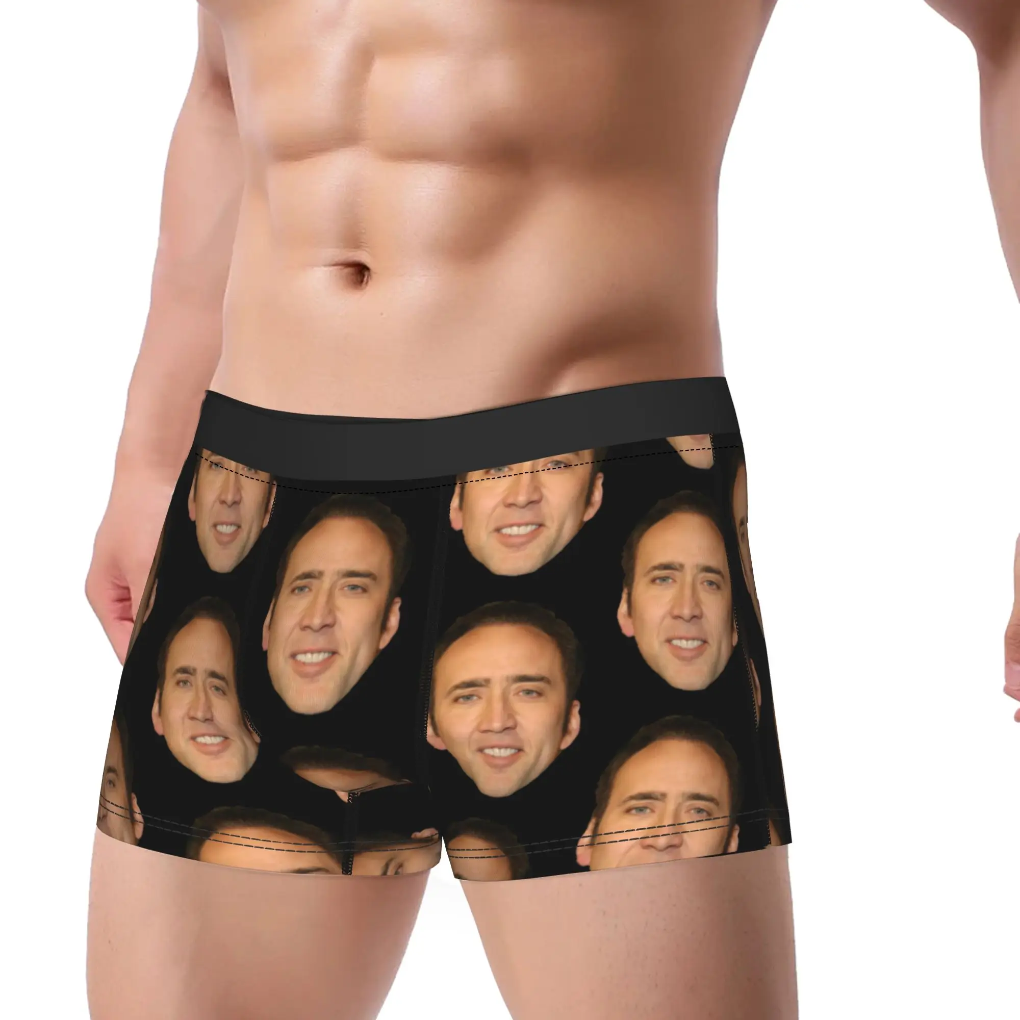 Nicolas Cage Headshot  Accessories Boxers Briefs Novelty Underwear  Boxer Shorts Gag Gift For Men