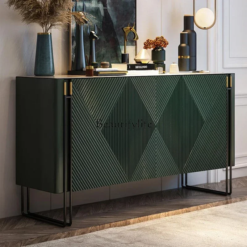 

01Light luxury home shoe cabinet Modern high-end entrance Simple decorative locker