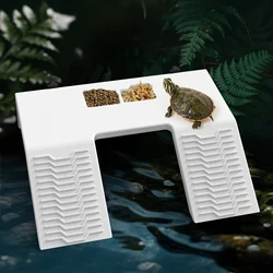 1 sea turtle bathing platform with suction cups - a smooth surface feeding box for aquatic reptiles and amphibians