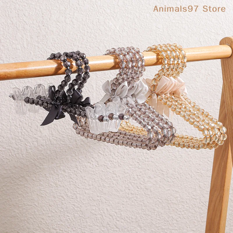 Nuevo ~ colgador de perlas para mascotas, colgador con lazo para niños, organizador de ropa elegante, pinzas para la ropa, organizador de almacenamiento de ropa para ahorrar espacio en el hogar