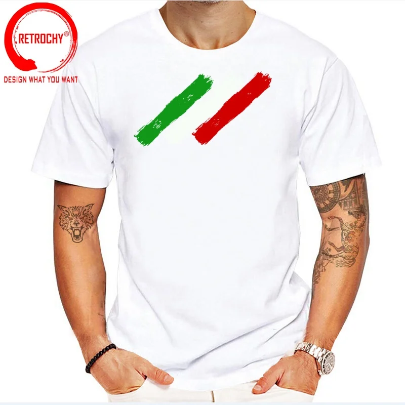 Funny Design Vintage Distressed Italy Brush Flag Italian National Flag  SRed Doublet Men Fashion Trendy Casual Clothing Stylish