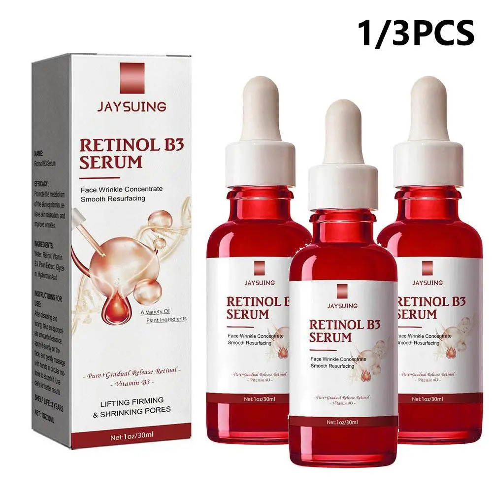 1/3PCS B3 Retinol Serum For Face With Hyaluronic Acid Hydrating Serum For Fine Lines Moisturizing Retinol Face Serum Skin Care